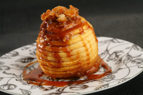 Recette de pomme confite au four, streusel aux noix | Daco Bello