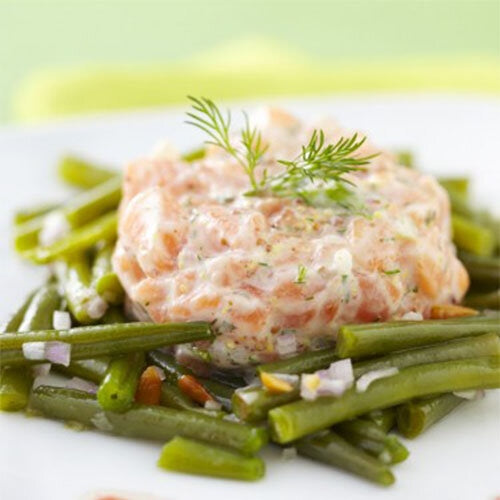 Recette de tartare au saumon à la moutarde à l'ancienne | Daco Bello