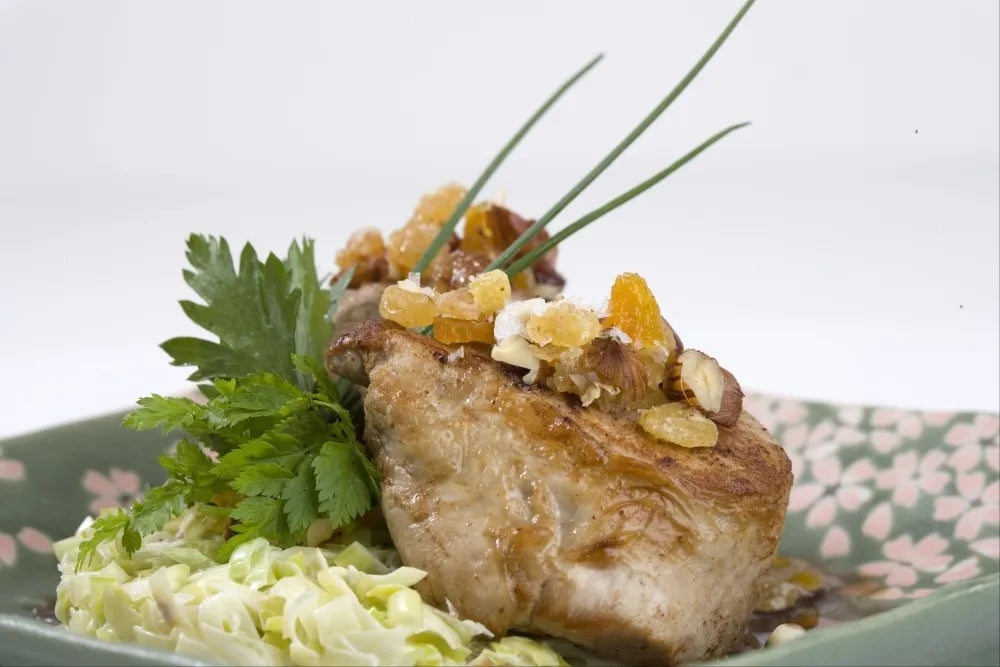 Recette de médaillon de porc contisé aux fruits secs | Daco Bello