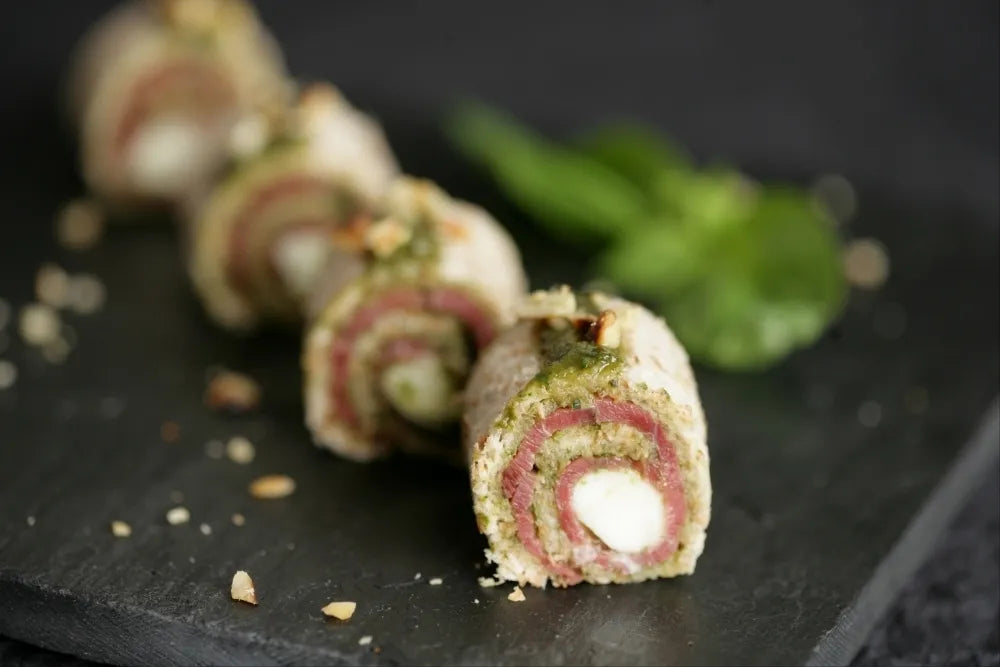 Recette de roulé de pesto, mozzarella, magret de canard | Daco Bello