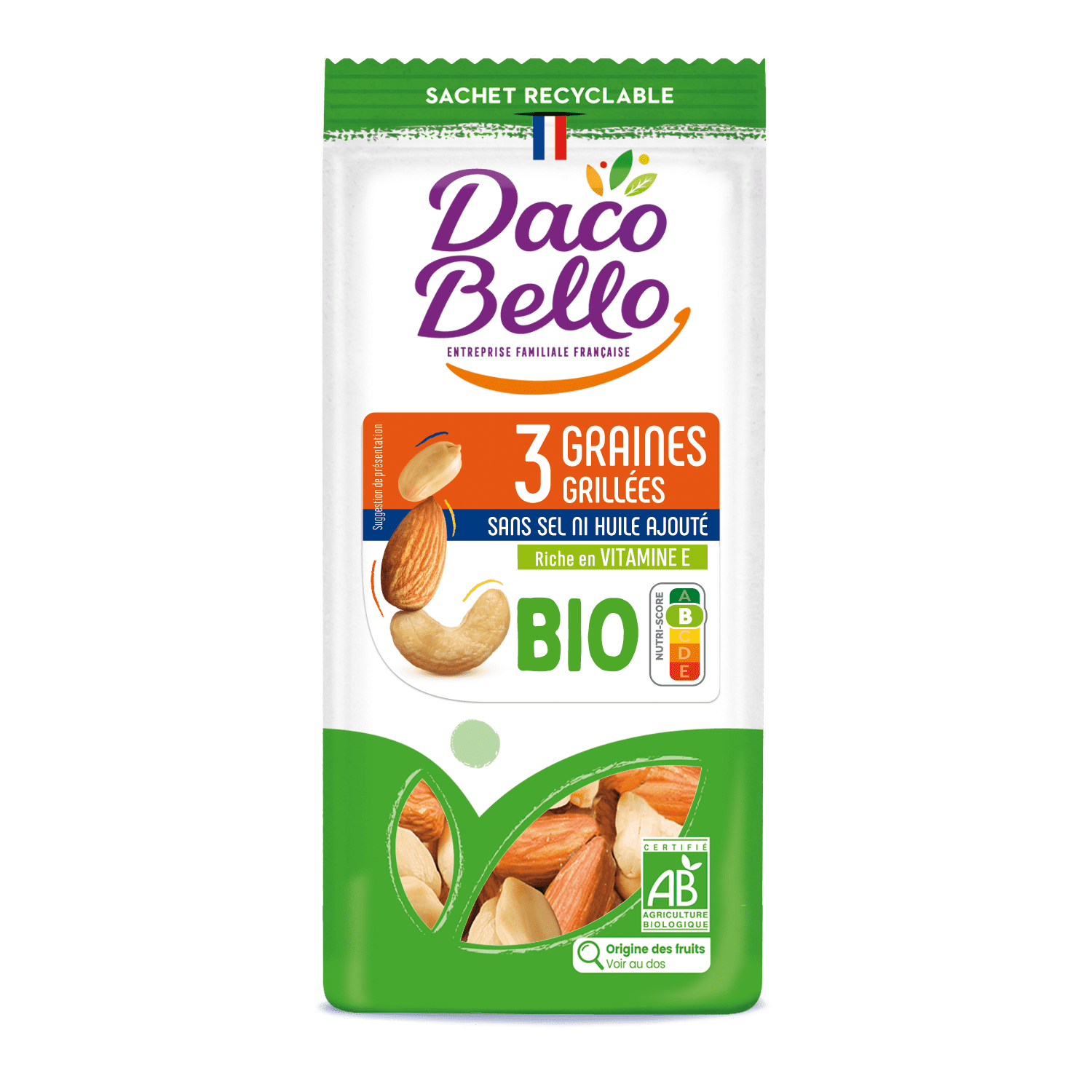 ORGANIC 3 SEEDS WITHOUT ADDED SALT 125G