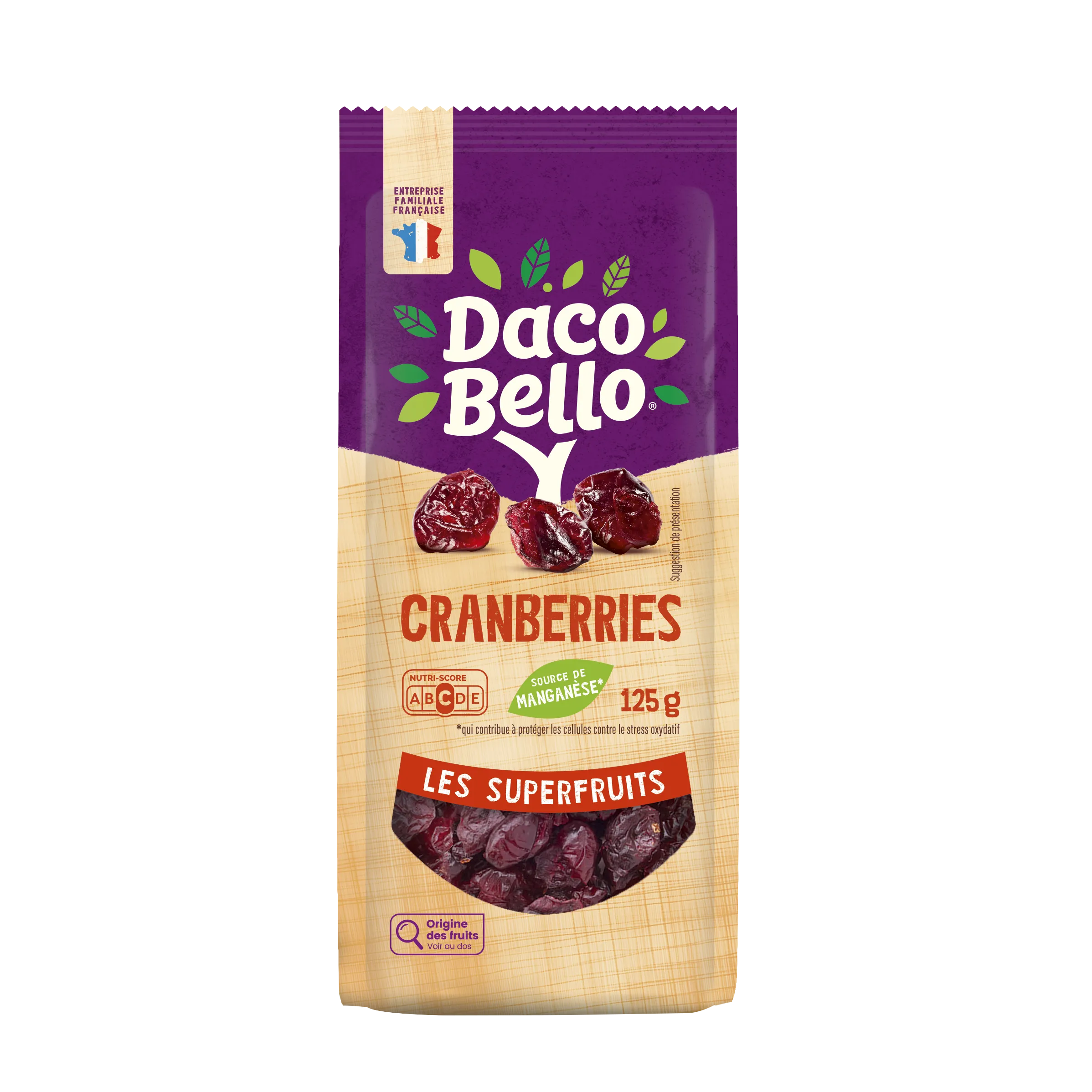 SUPERFRUIT CRANBERRIES 125G