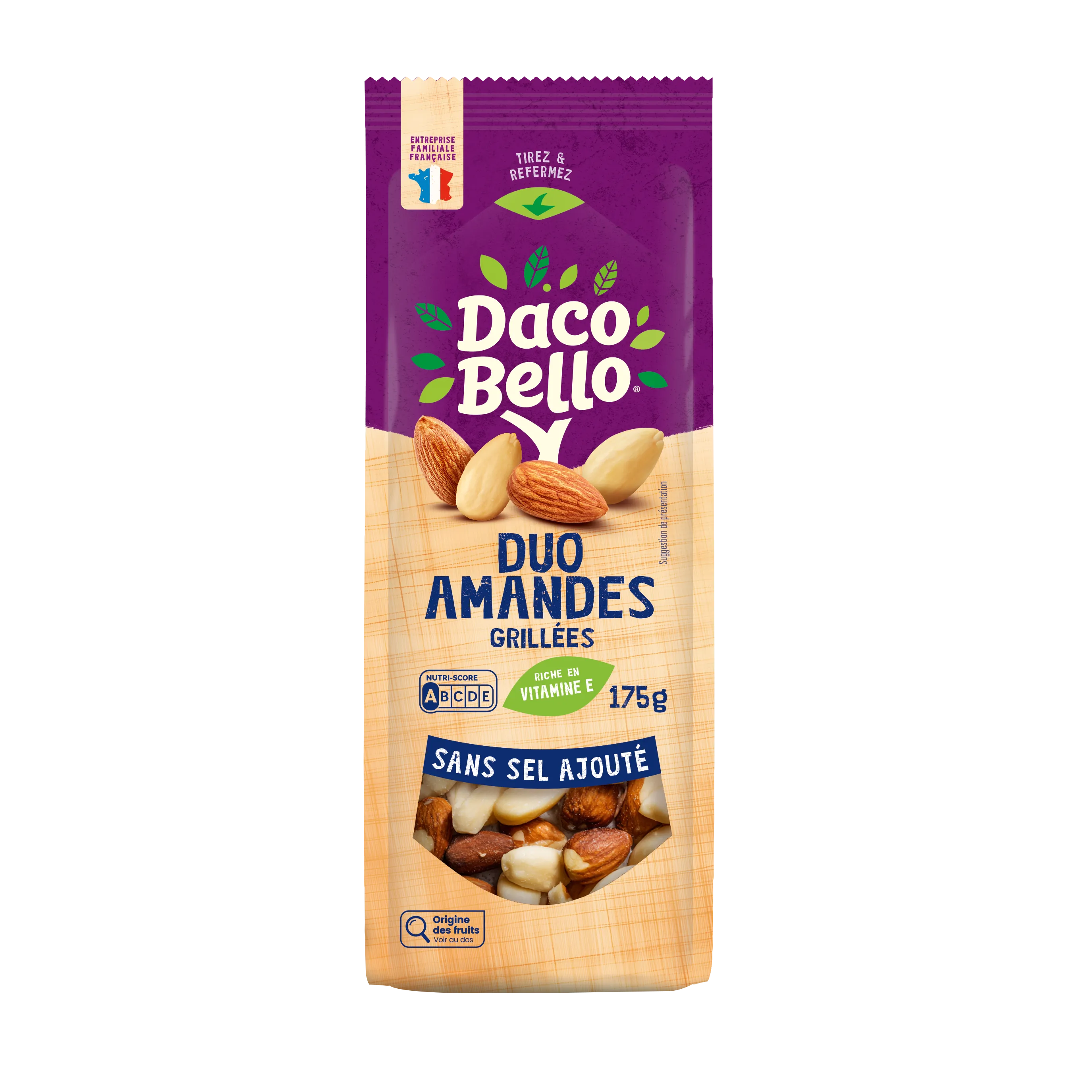 DUO AMANDES SANS SEL AJOUTÉ 175G