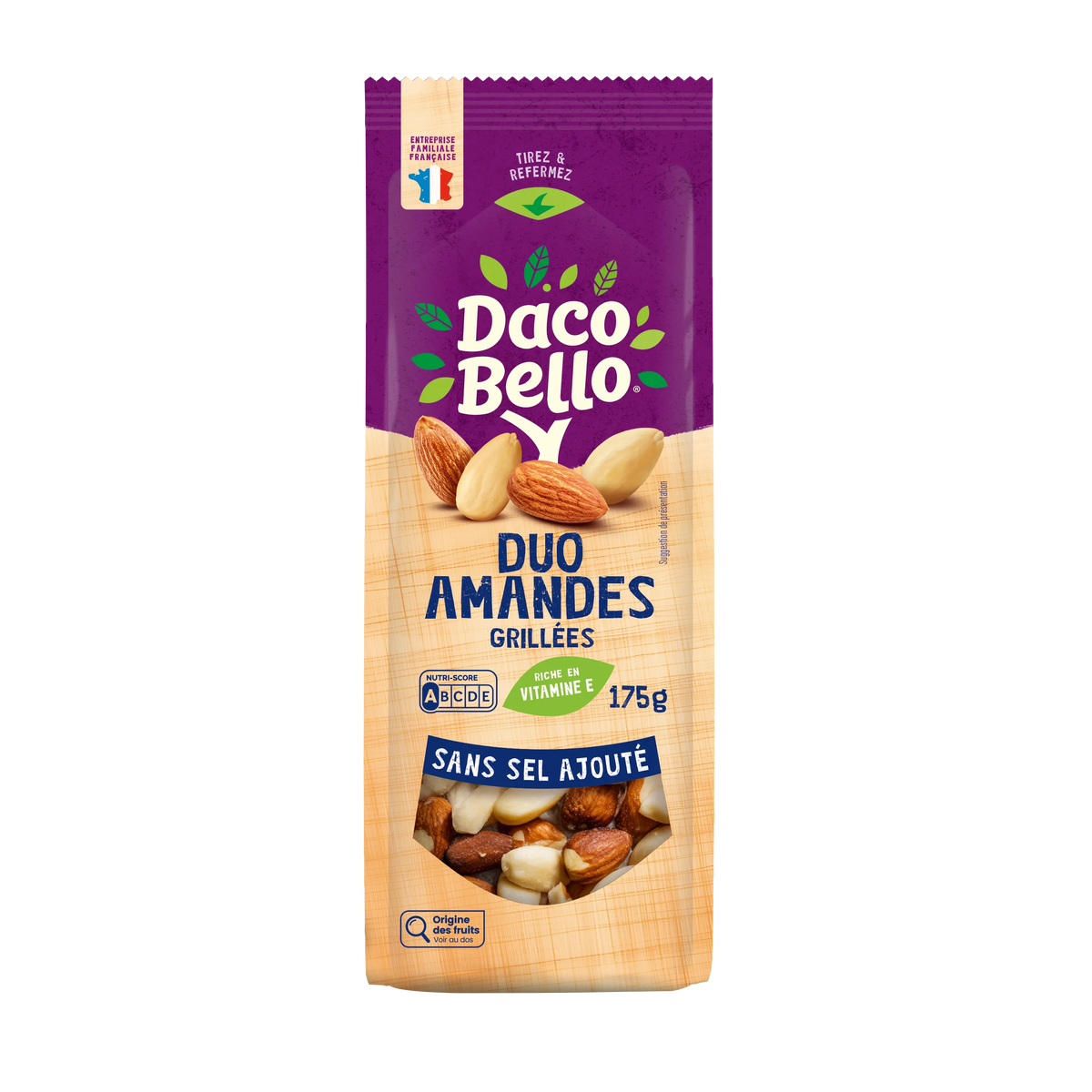 DUO AMANDES SANS SEL AJOUTÉ 175G