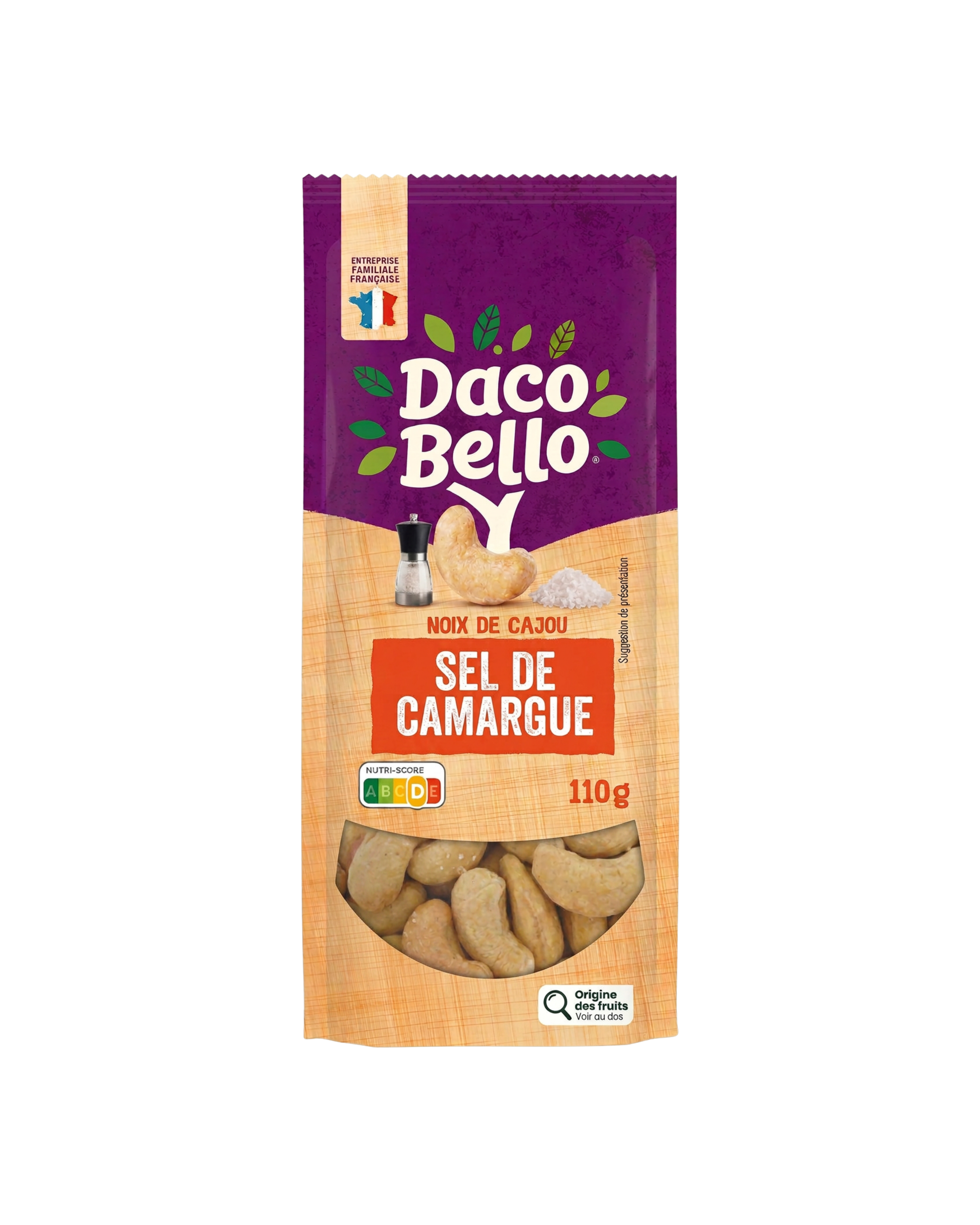 NOIX DE CAJOU SALÉES AU SEL DE CAMARGUE 110G