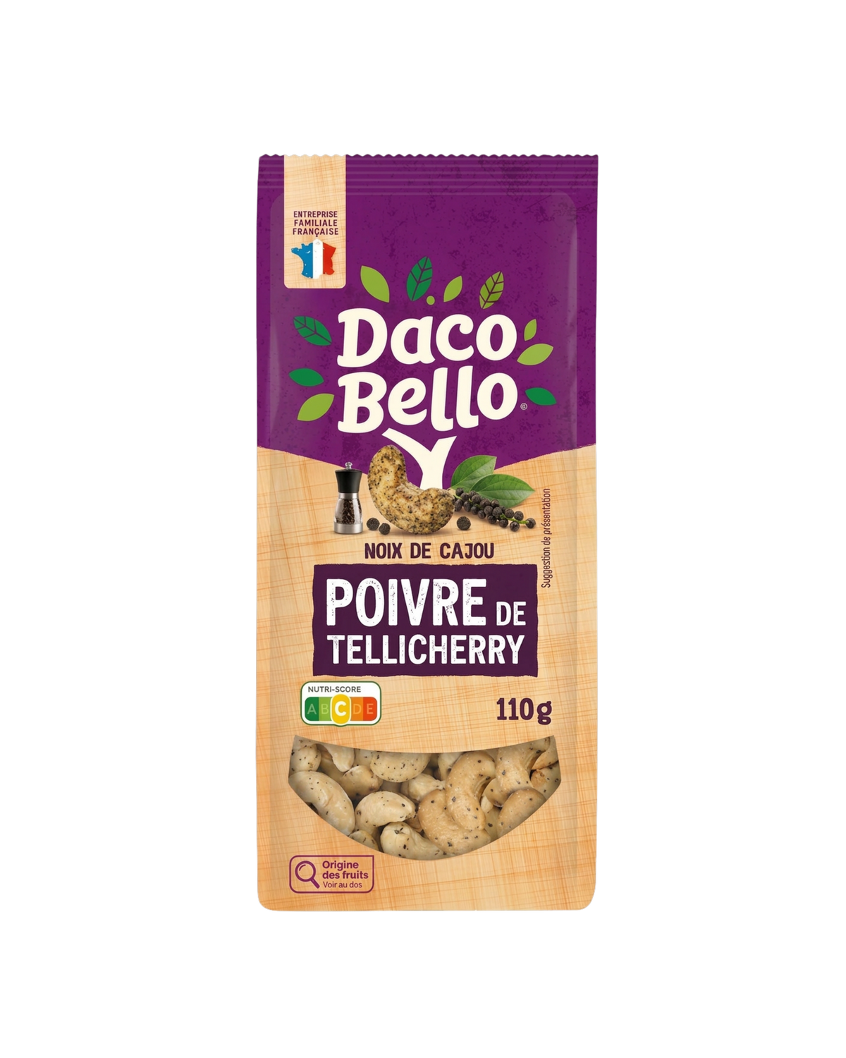 NOIX DE CAJOU AU POIVRE DE TELLICHERRY 110G