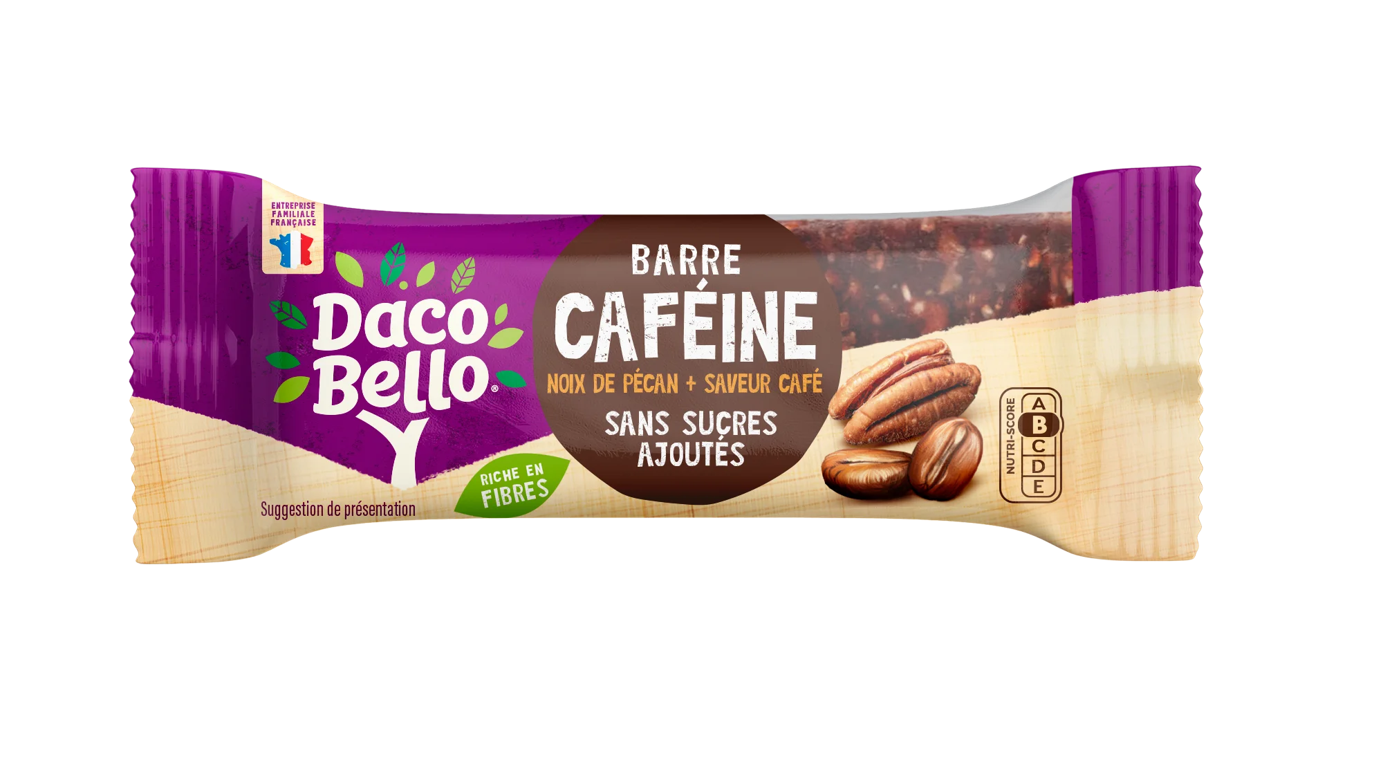 BARRE ÉNERGÉTIQUE CAFÉINE PÉCAN 39G