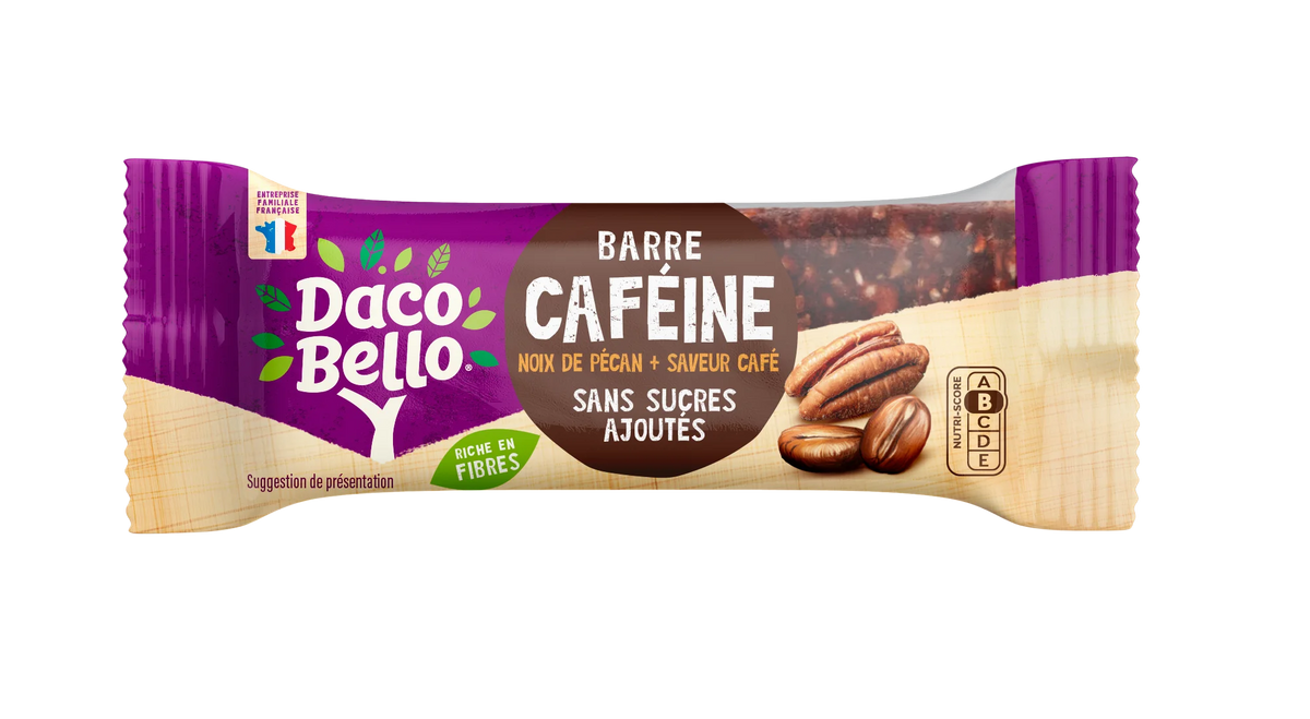 BARRE ÉNERGÉTIQUE CAFÉINE PÉCAN 39G