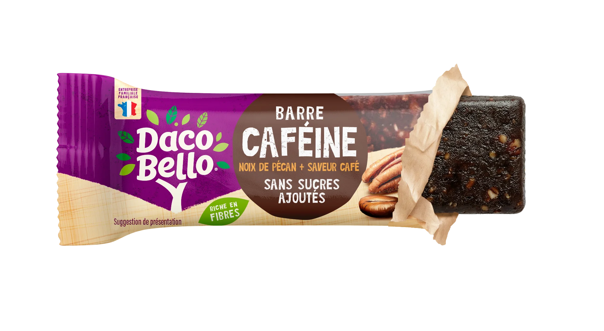 BARRE ÉNERGÉTIQUE CAFÉINE PÉCAN 39G