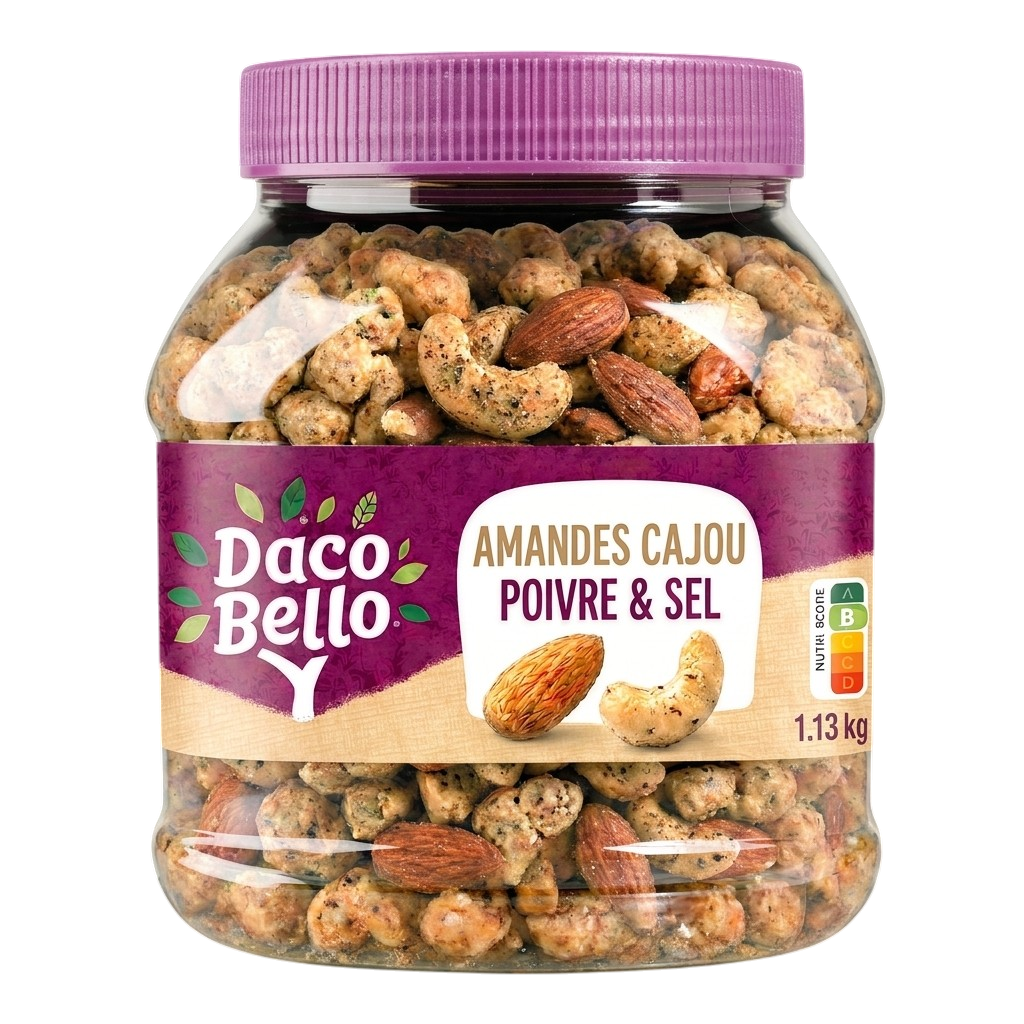 POT AMANDE NOIX DE CAJOU SEL & POIVRE 1KG