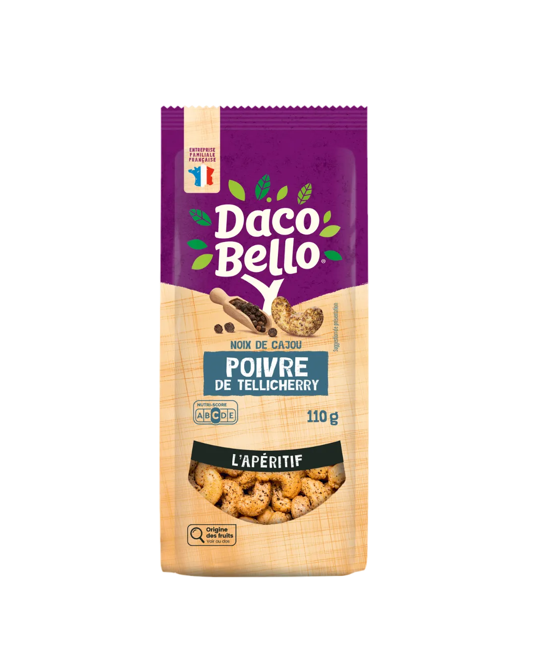 NOIX DE CAJOU AU POIVRE DE TELLICHERRY 110G