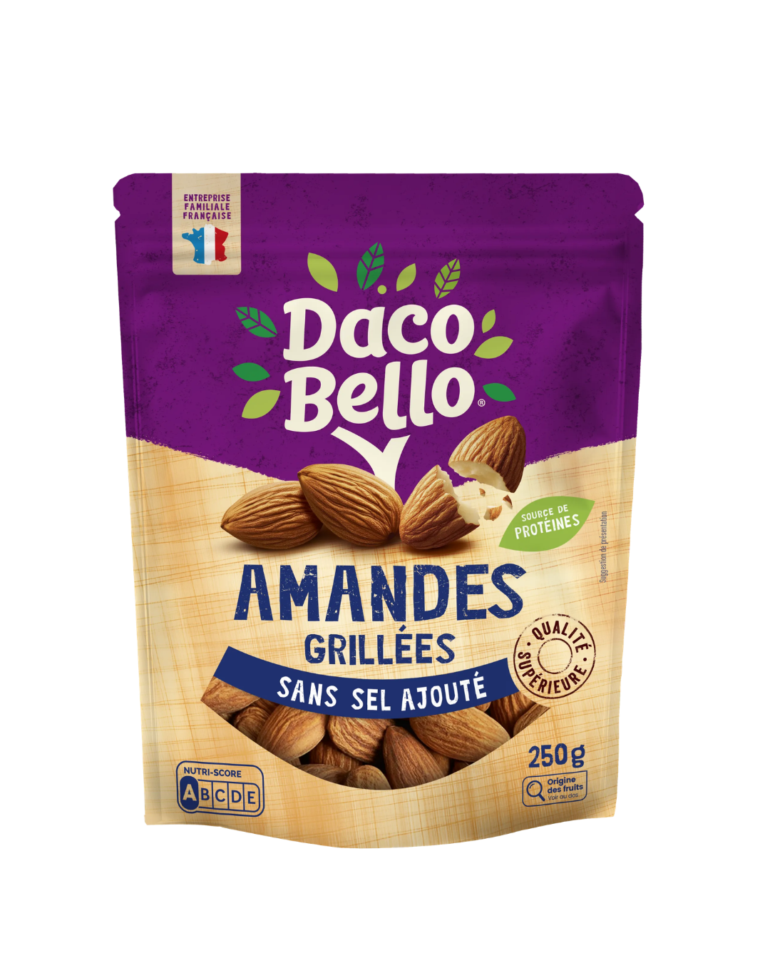 AMANDES GRILLÉES SANS SEL AJOUTÉ 250G