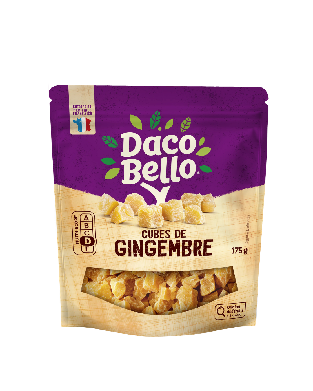 CUBES DE GINGEMBRE SÉCHÉ 175G
