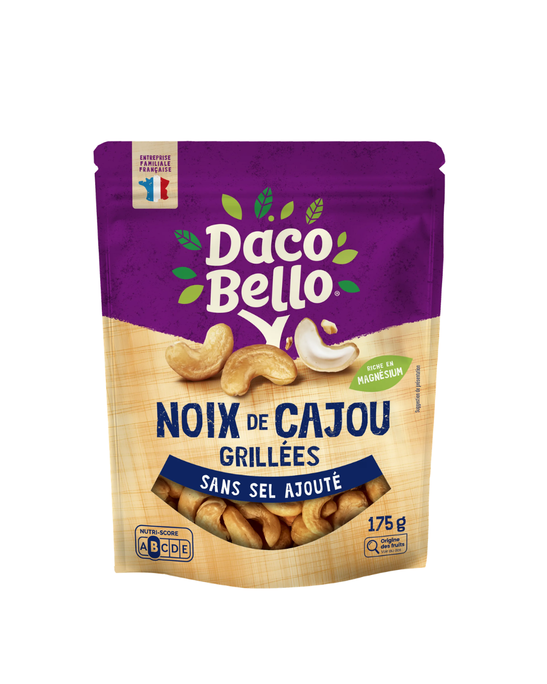 NOIX DE CAJOU GRILLÉES SANS SEL AJOUTÉ 175G